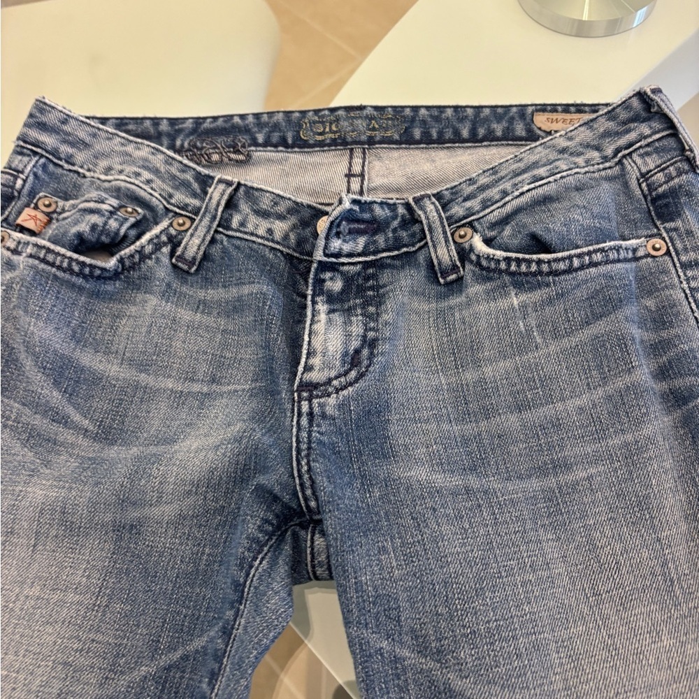 Stylish Blue Bootcut Low Rise - Picture 2 of 4